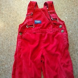 Osh Kosh B'gosh red corduroy overalls 4T